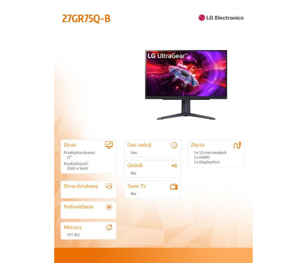 LG UltraGear 27GR75Q-B - 1154637 - zdjęcie 11
